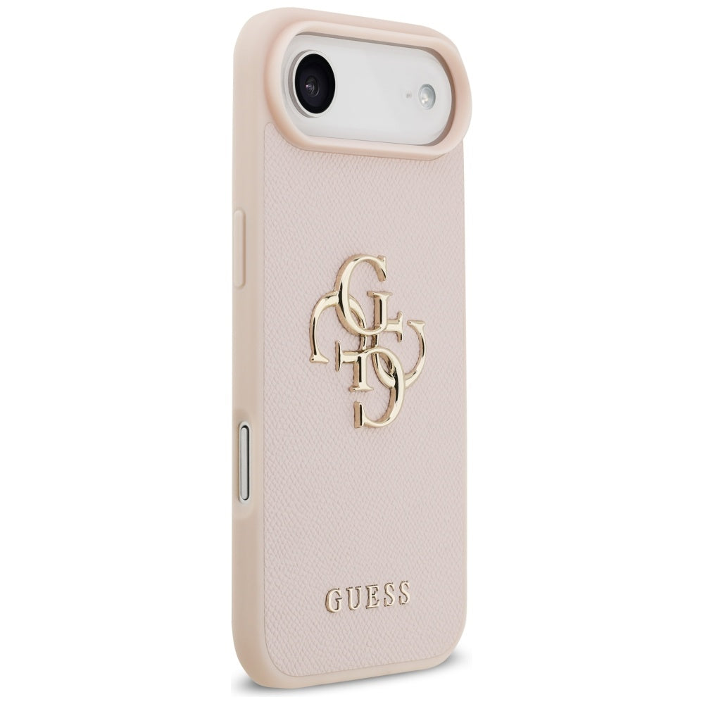 Funda para Apple iPhone 17 Air, Guess, 4G Grained Big and Classic Logo, Rosa.