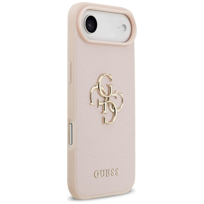Funda para Apple iPhone 17 Air, Guess, 4G Grained Big and Classic Logo, Rosa.