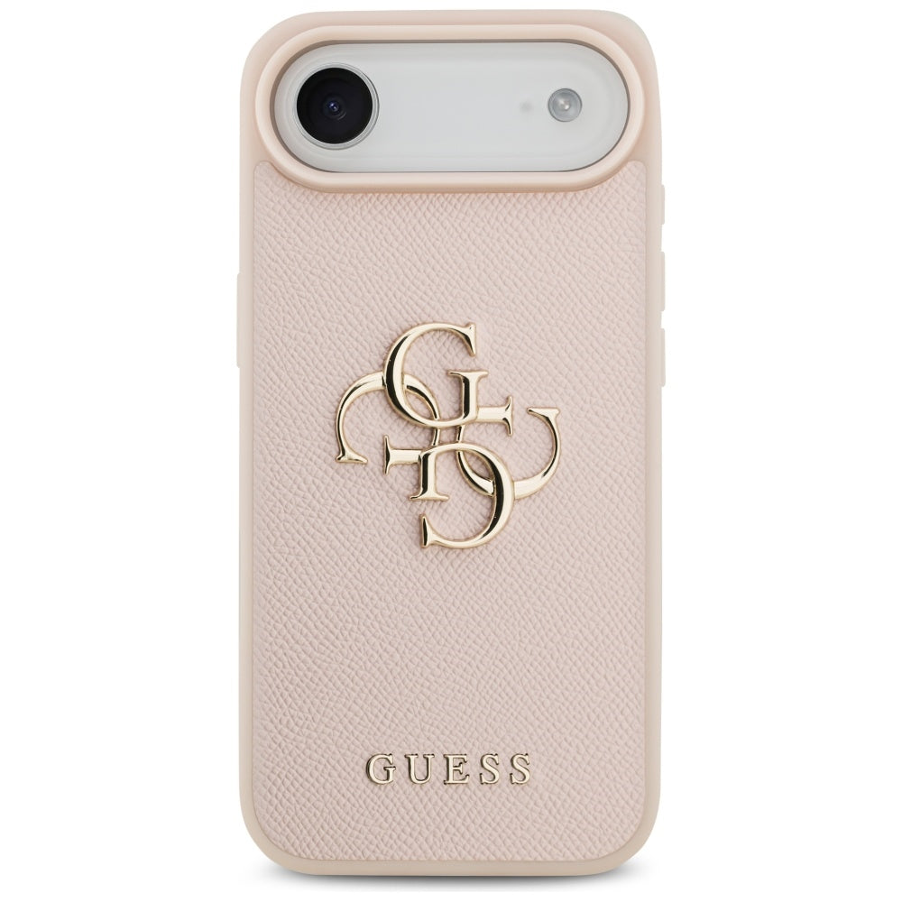 Funda para Apple iPhone 17 Air, Guess, 4G Grained Big and Classic Logo, Rosa.
