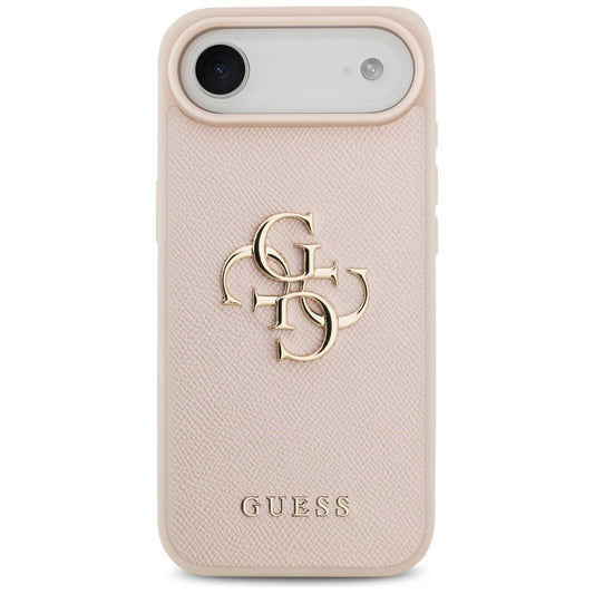 Funda para Apple iPhone 17 Air, Guess, 4G Grained Big and Classic Logo, Rosa.