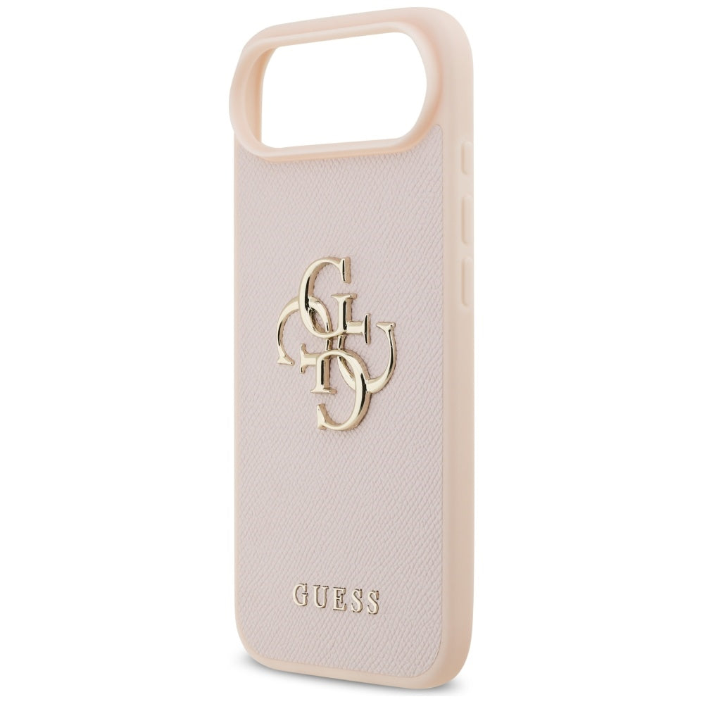 Funda para Apple iPhone 17 Air, Guess, 4G Grained Big and Classic Logo, Rosa.