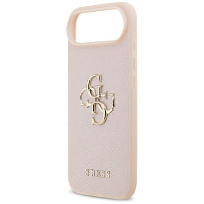 Funda para Apple iPhone 17 Air, Guess, 4G Grained Big and Classic Logo, Rosa.