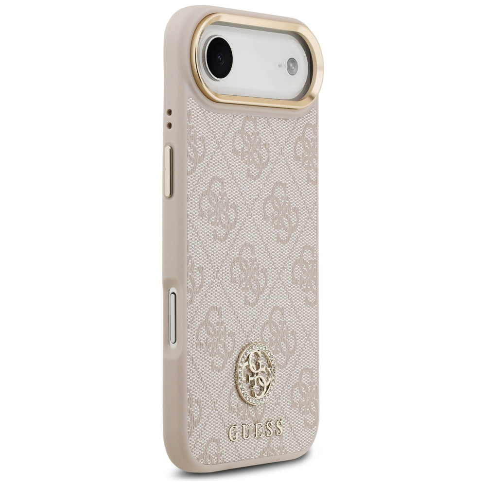 Funda para Apple iPhone 17 Air, Guess, 4G Strass Logo y Big Strap, Rosa