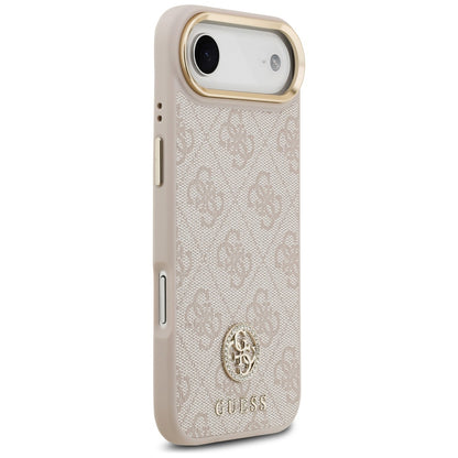 Funda para Apple iPhone 17 Air, Guess, 4G Strass Logo y Big Strap, Rosa