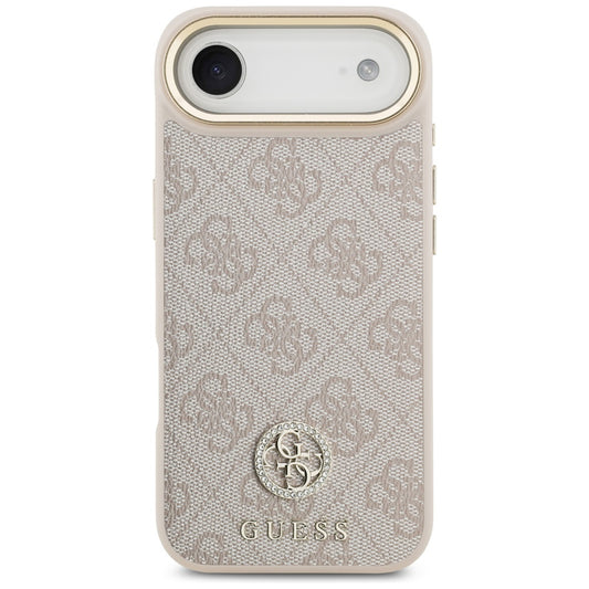 Funda para Apple iPhone 17 Air, Guess, 4G Strass Logo y Big Strap, Rosa