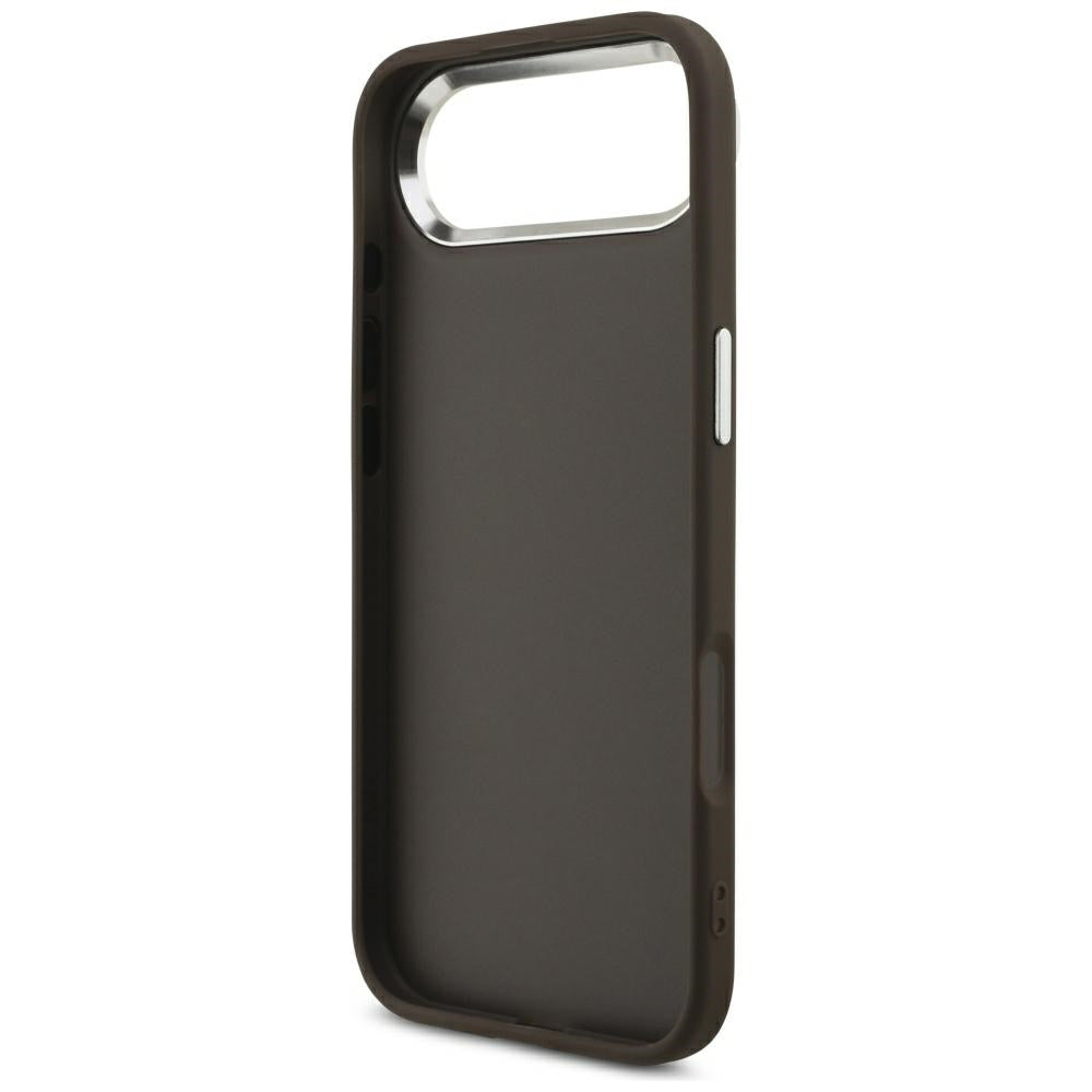 Funda para Apple iPhone 17 Air, Guess, Big 4G Logo Classic, Marrón Plateado.