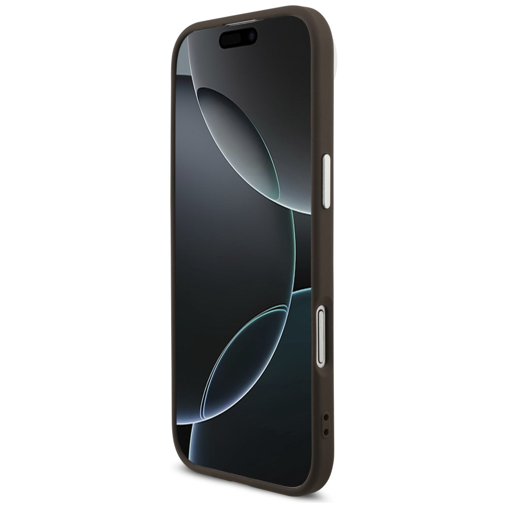 Funda para Apple iPhone 17 Air, Guess, Big 4G Logo Classic, Marrón Plateado.