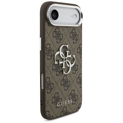 Funda para Apple iPhone 17 Air, Guess, Big 4G Logo Classic, Marrón Plateado.