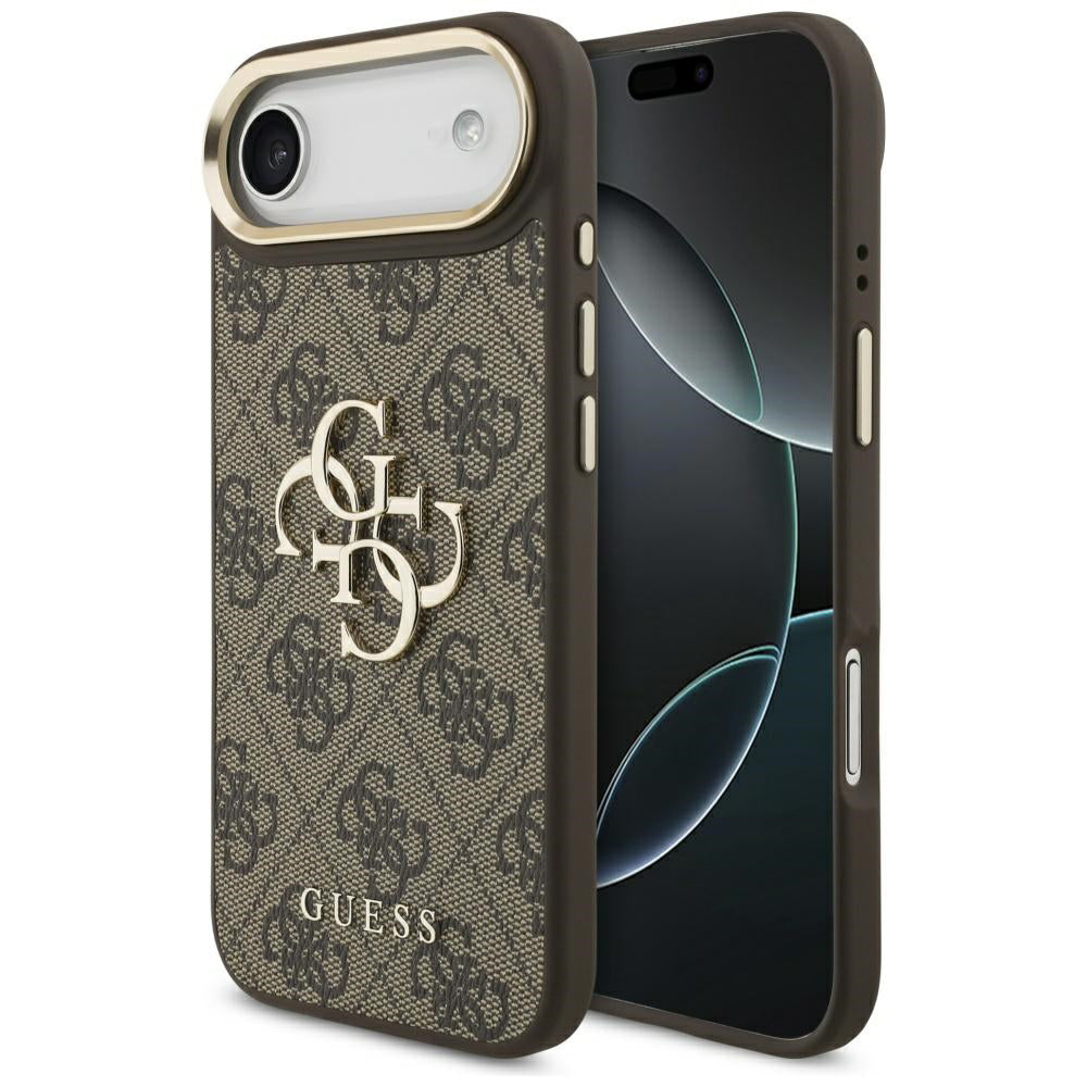 Funda para Apple iPhone 17 Air, Guess, Big 4G Logo Classic, Marrón Dorado.