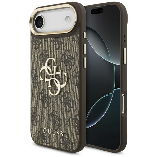 Funda para Apple iPhone 17 Air, Guess, Big 4G Logo Classic, Marrón Dorado.