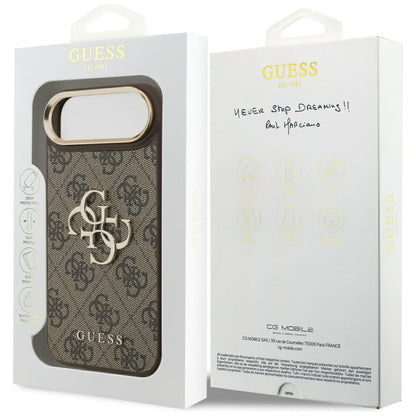 Funda para Apple iPhone 17 Air, Guess, Big 4G Logo Classic, Marrón Dorado.