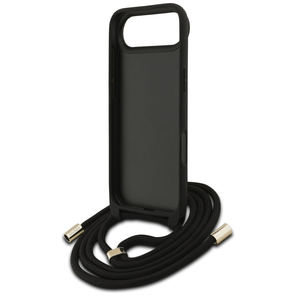 Funda para Apple iPhone 17 Air, Guess, Crossbody Cord 4G Big Log, Marrón