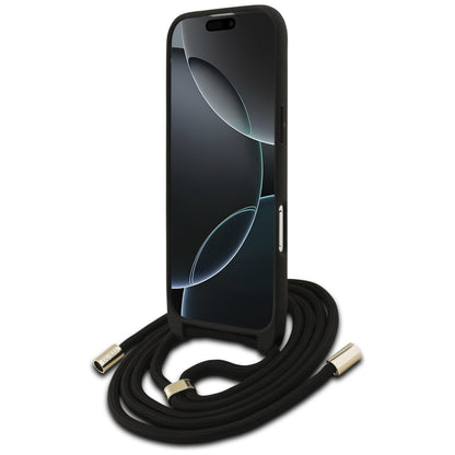 Funda para Apple iPhone 17 Air, Guess, Crossbody Cord 4G Big Log, Marrón
