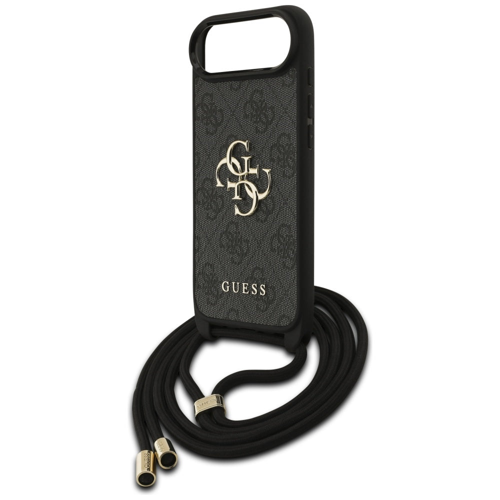 Funda para Apple iPhone 17 Air, Guess, Crossbody Cord 4G Big Log, Negra