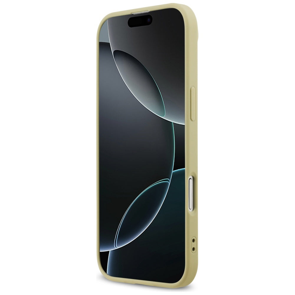 Funda para Apple iPhone 17 Air, Guess, Fixed Glitter Big 4G, Dorada.