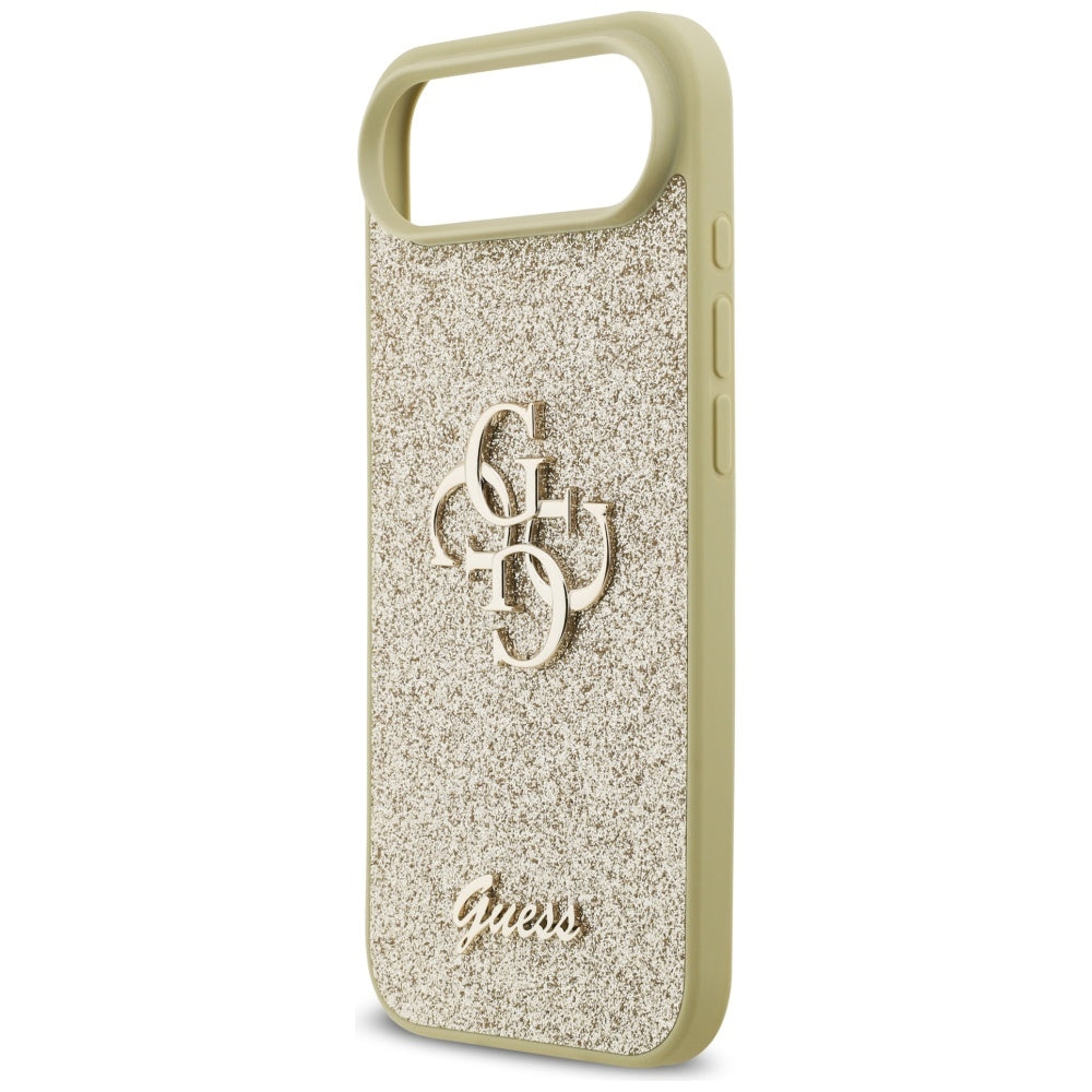 Funda para Apple iPhone 17 Air, Guess, Fixed Glitter Big 4G, Dorada.