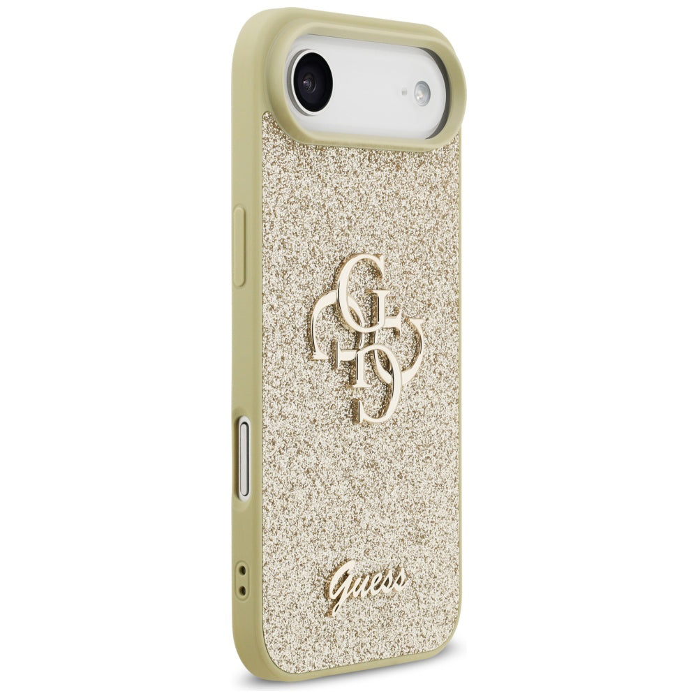 Funda para Apple iPhone 17 Air, Guess, Fixed Glitter Big 4G, Dorada.