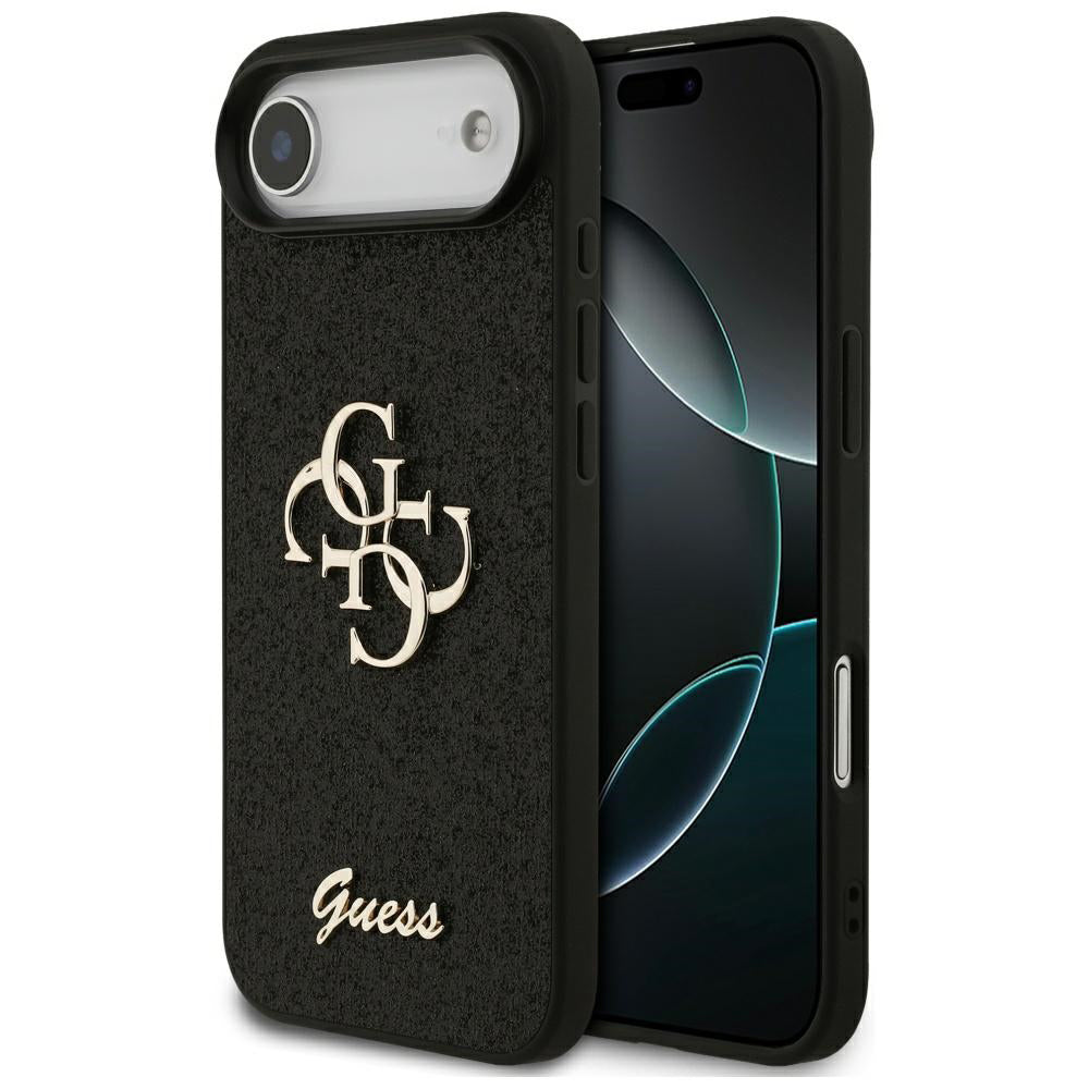 Funda para Apple iPhone 17 Air, Guess, Fixed Glitter Big 4G, Negra