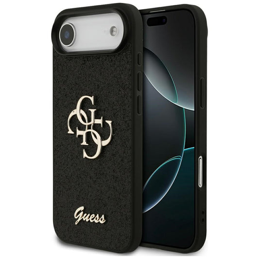 Funda para Apple iPhone 17 Air, Guess, Fixed Glitter Big 4G, Negra