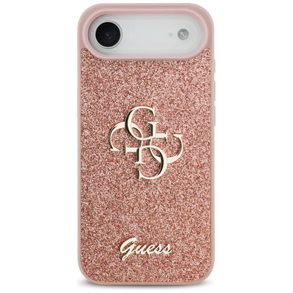 Funda para Apple iPhone 17 Air, Guess, Fixed Glitter Big 4G, Rosa