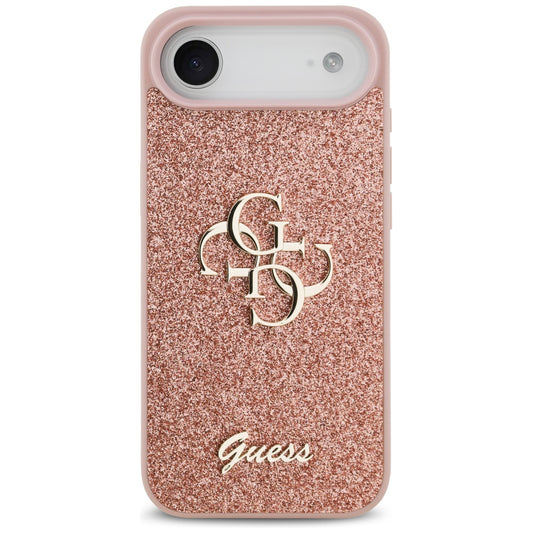 Funda para Apple iPhone 17 Air, Guess, Fixed Glitter Big 4G, Rosa