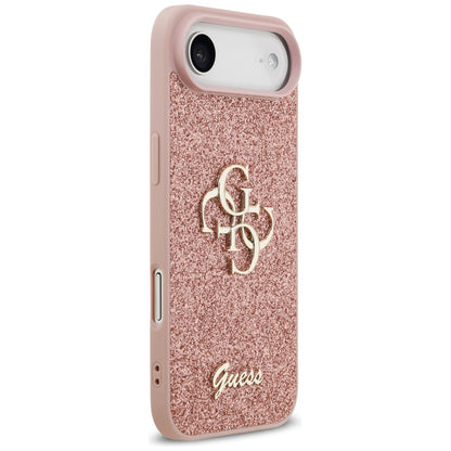 Funda para Apple iPhone 17 Air, Guess, Fixed Glitter Big 4G, Rosa