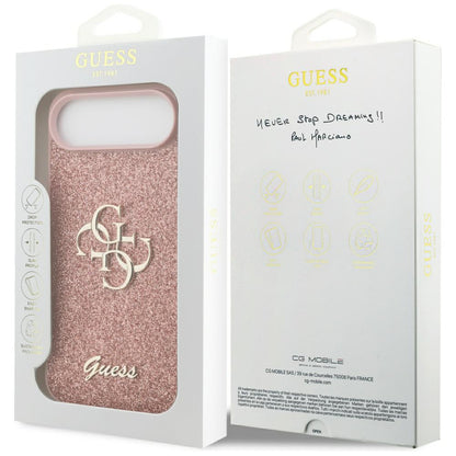 Funda para Apple iPhone 17 Air, Guess, Fixed Glitter Big 4G, Rosa