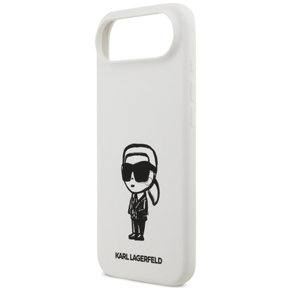 Funda para Apple iPhone 17 Air, Karl Lagerfeld, Sketch and Logo Karl, Blanca
