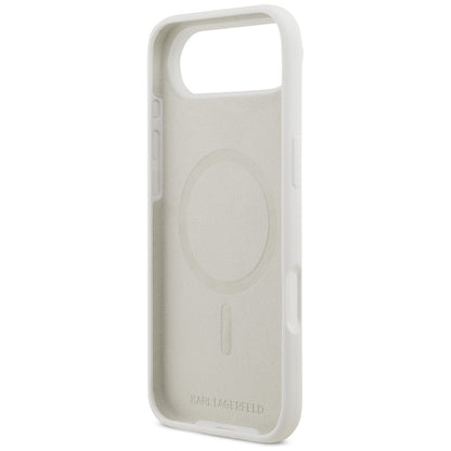 Funda para Apple iPhone 17 Air, Karl Lagerfeld, Sketch and Logo Karl, Blanca