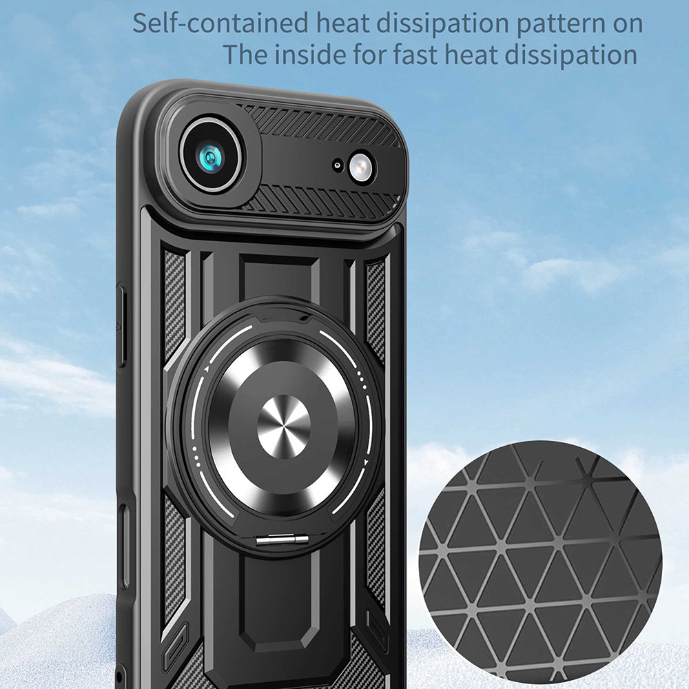 Funda para Apple iPhone 17 Air, Techsuit, RuggedCam, Gris