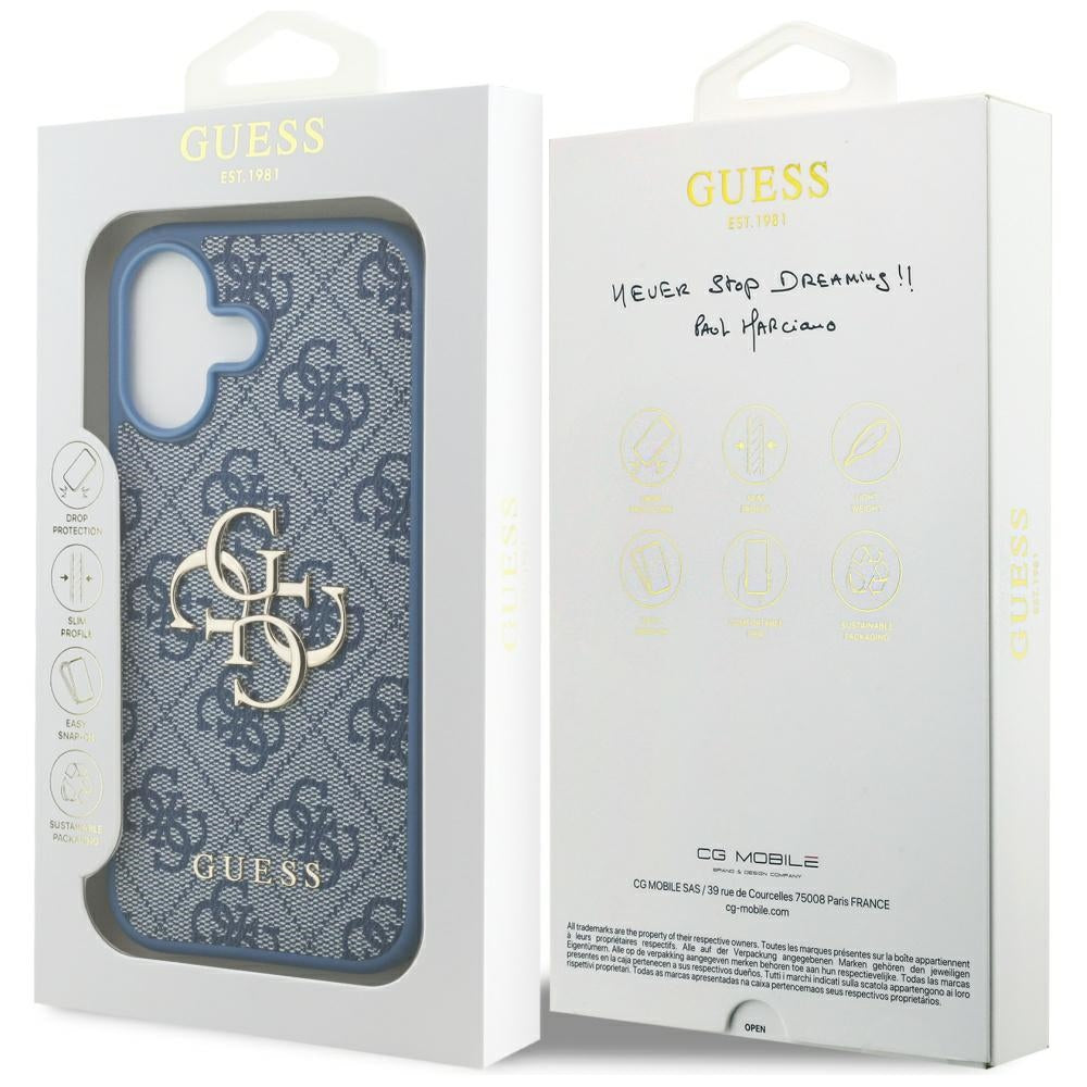 Funda para Apple iPhone 17, Guess, 4G Big Logo, Azul