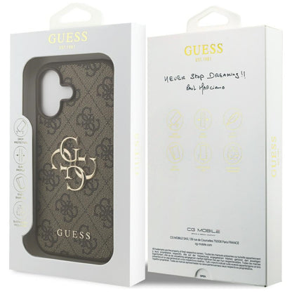 Funda para Apple iPhone 17, Guess, 4G Big Logo, Marrón