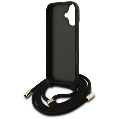 Funda para Apple iPhone 17, Guess, 4G CBDY Big Logo con Correa, Marrón