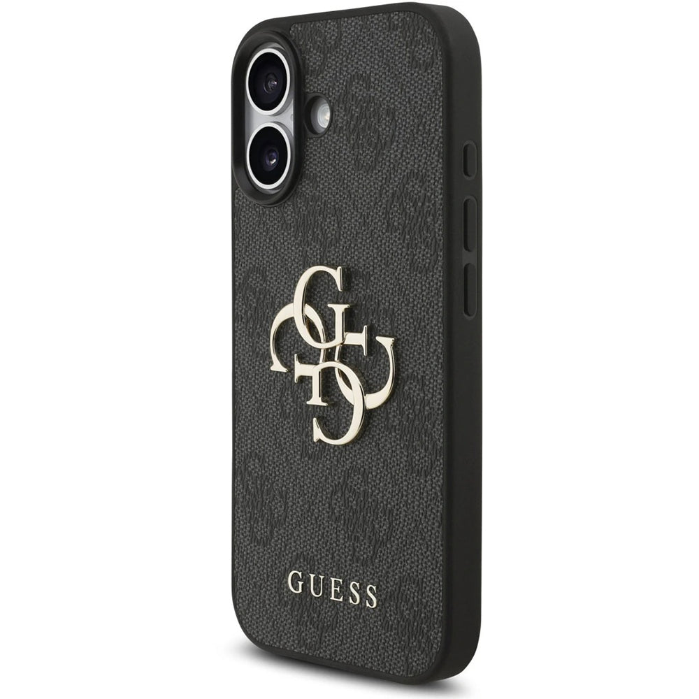 Funda para Apple iPhone 17, Guess, 4G Classic Logo con Correa, Negra