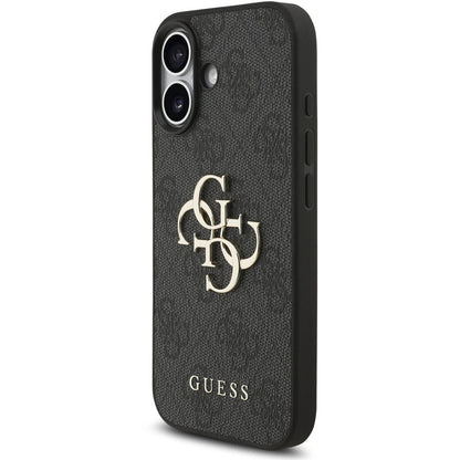 Funda para Apple iPhone 17, Guess, 4G Classic Logo con Correa, Negra