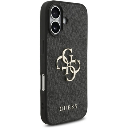 Funda para Apple iPhone 17, Guess, 4G Classic Logo con Correa, Negra