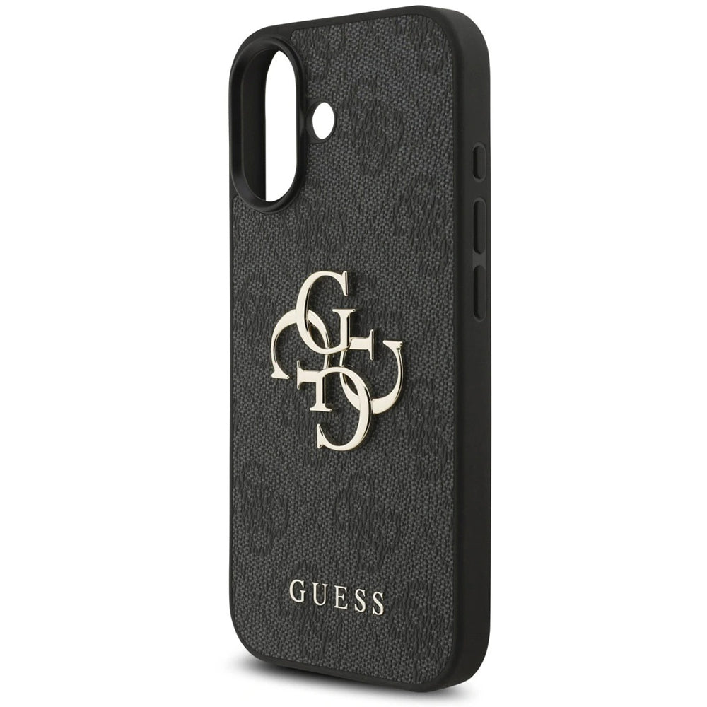 Funda para Apple iPhone 17, Guess, 4G Classic Logo con Correa, Negra