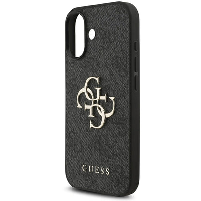 Funda para Apple iPhone 17, Guess, 4G Classic Logo con Correa, Negra