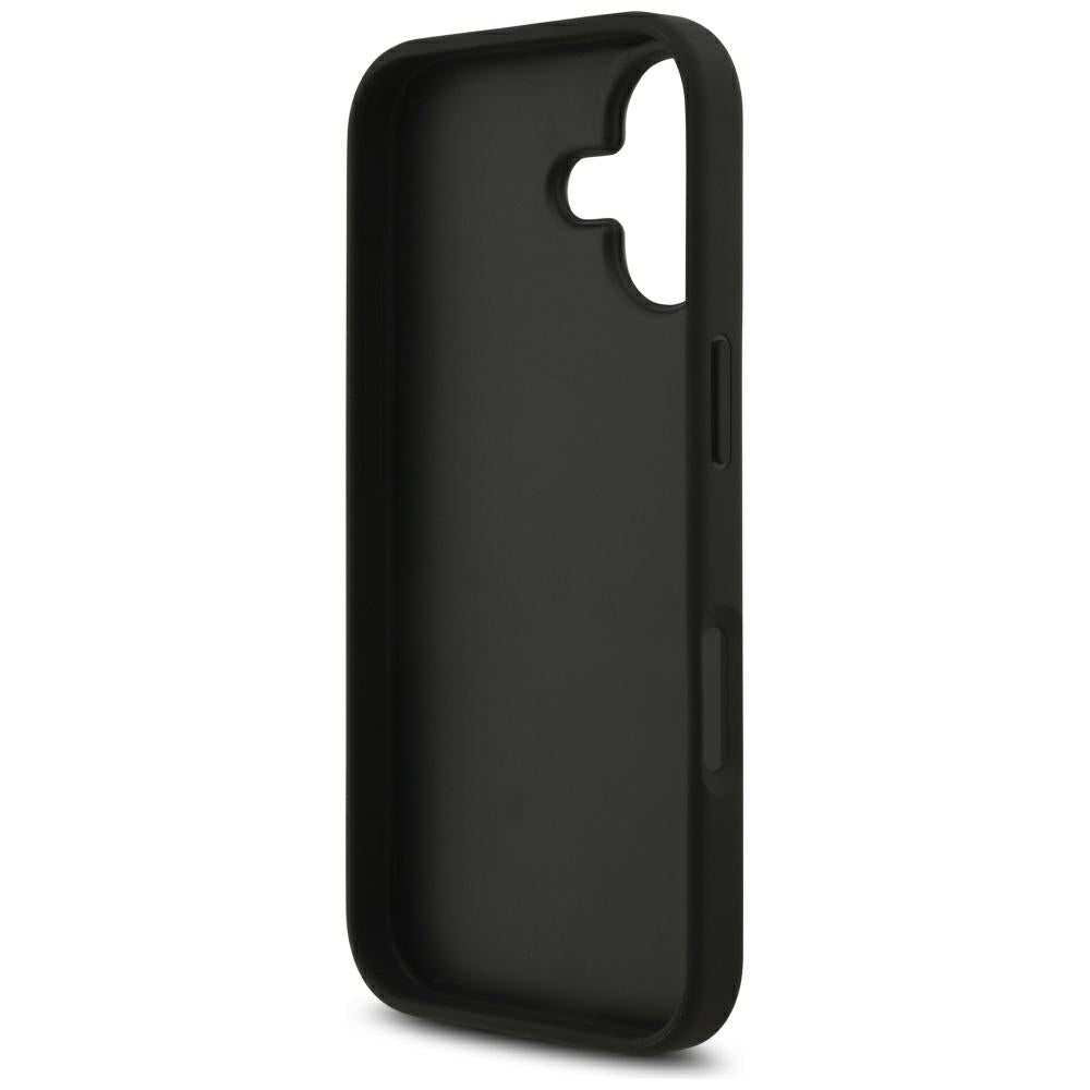 Funda para Apple iPhone 17, Guess, 4G Grained Big and Classic Logo, Negra
