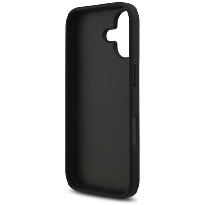 Funda para Apple iPhone 17, Guess, 4G Grained Big and Classic Logo, Negra