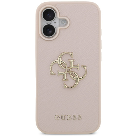 Funda para Apple iPhone 17, Guess, 4G Grained Big and Classic Logo, Rosa