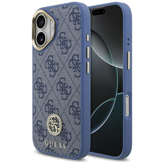 Funda para Apple iPhone 17, Guess, 4G Strass Logo, Azul.