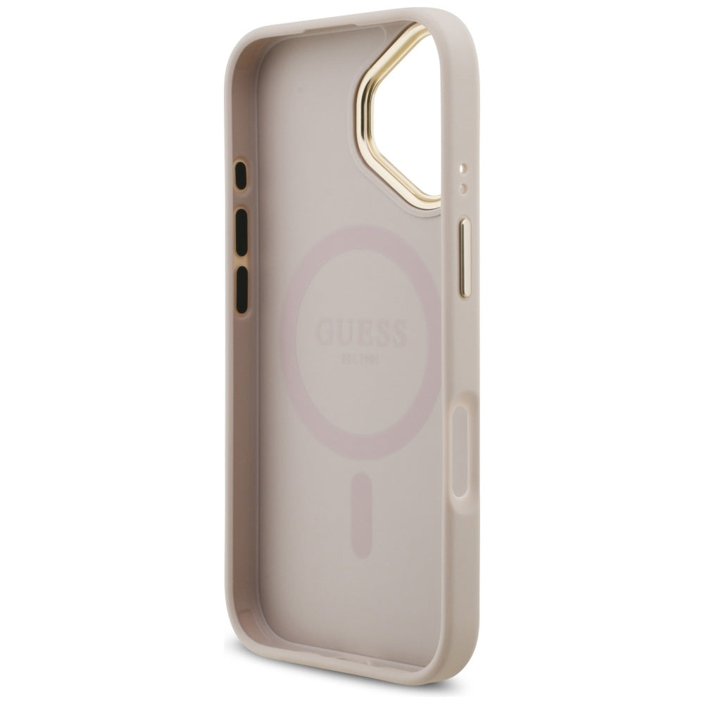 Funda para Apple iPhone 17, Guess, 4G Strass Logo and Big Strap, Rosa