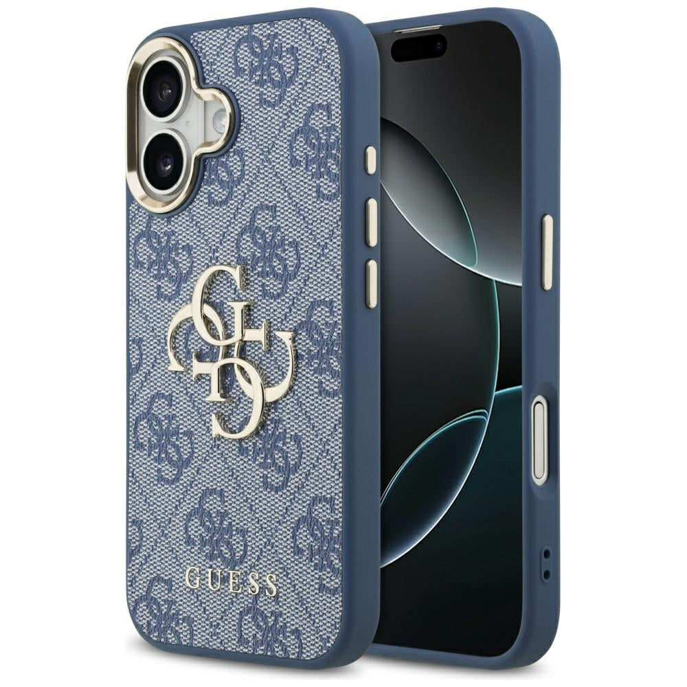 Funda para Apple iPhone 17, Guess, Big 4G Logo Classic, Azul Dorado