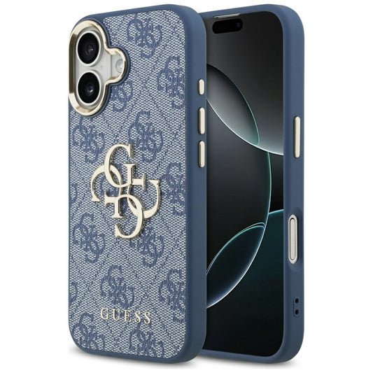 Funda para Apple iPhone 17, Guess, Big 4G Logo Classic, Azul Dorado