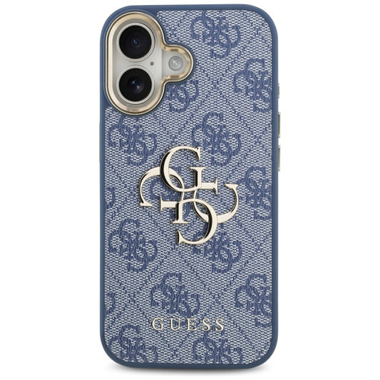 Funda para Apple iPhone 17, Guess, Big 4G Logo Classic, Azul Dorado