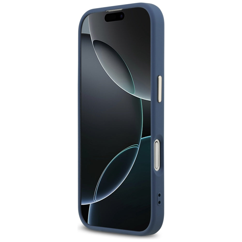 Funda para Apple iPhone 17, Guess, Big 4G Logo Classic, Azul Dorado