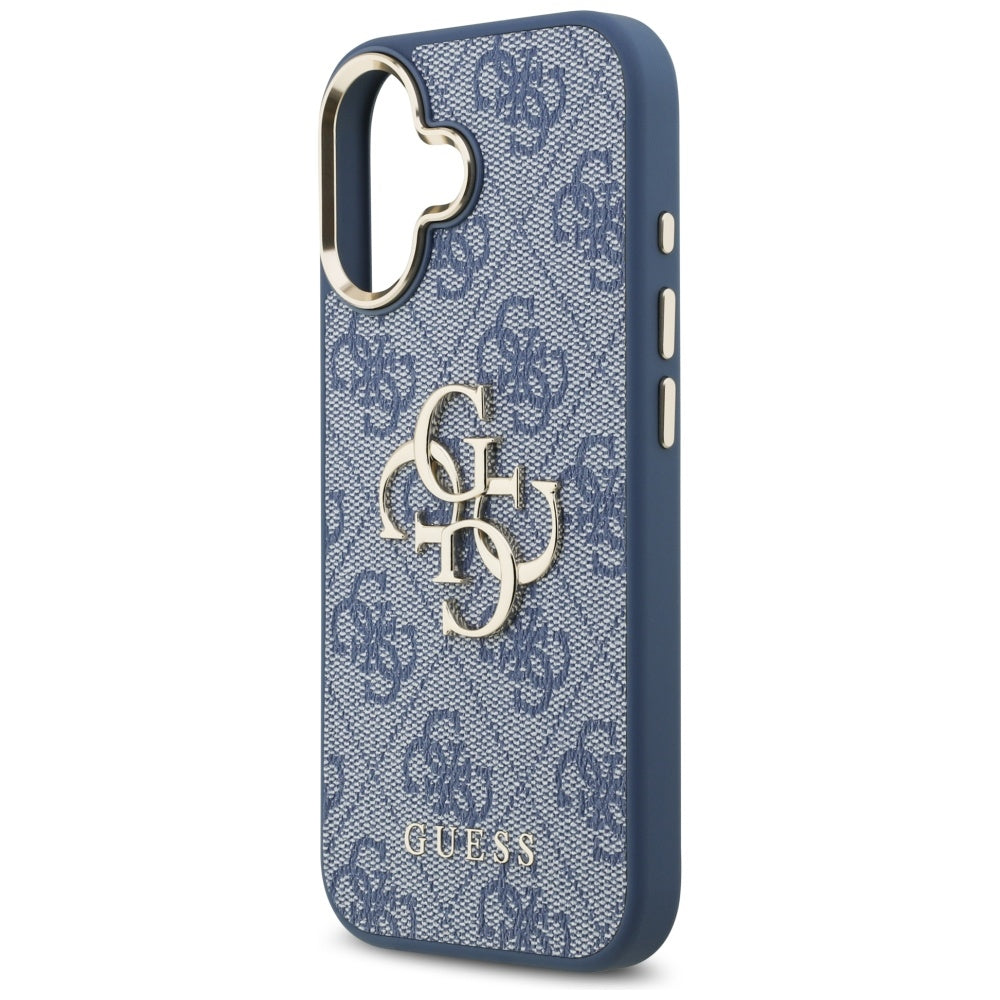 Funda para Apple iPhone 17, Guess, Big 4G Logo Classic, Azul Dorado