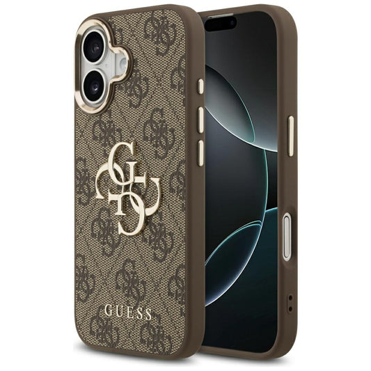 Funda para Apple iPhone 17, Guess, Big 4G Logo Classic, Marrón Dorado