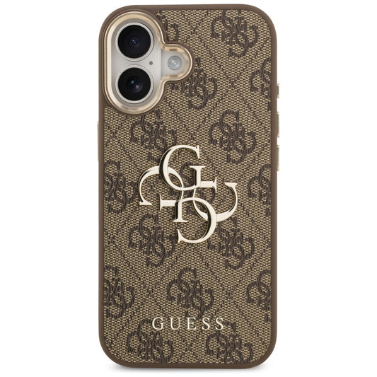 Funda para Apple iPhone 17, Guess, Big 4G Logo Classic, Marrón Dorado